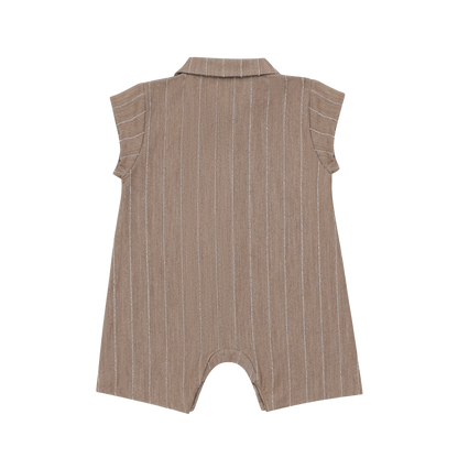 Kajani Playsuit | Milk Chocolate Striped