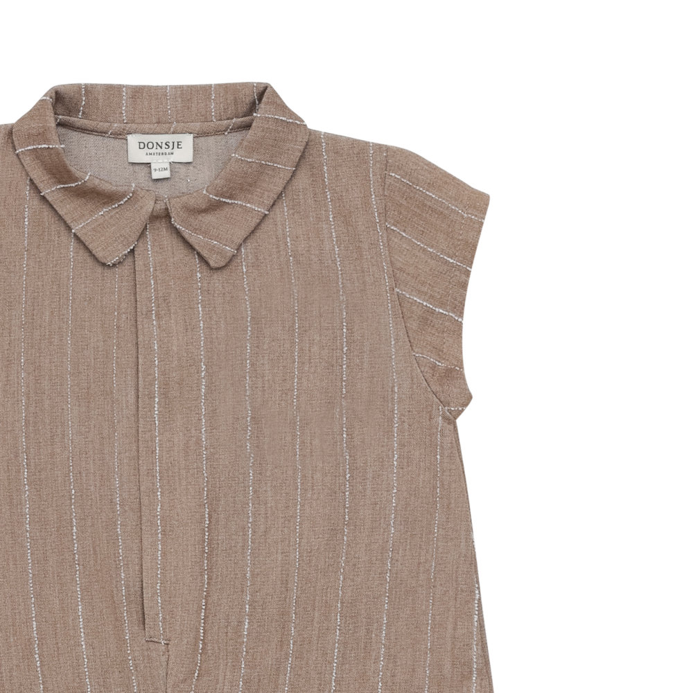 Kajani Playsuit | Milk Chocolate Striped