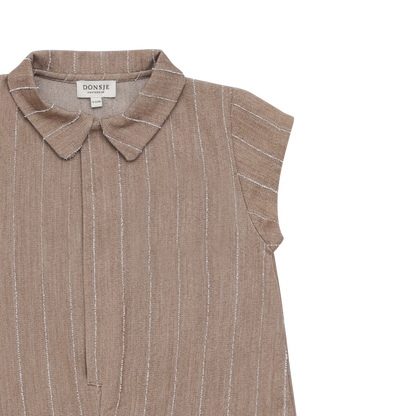 Kajani Playsuit | Milk Chocolate Striped