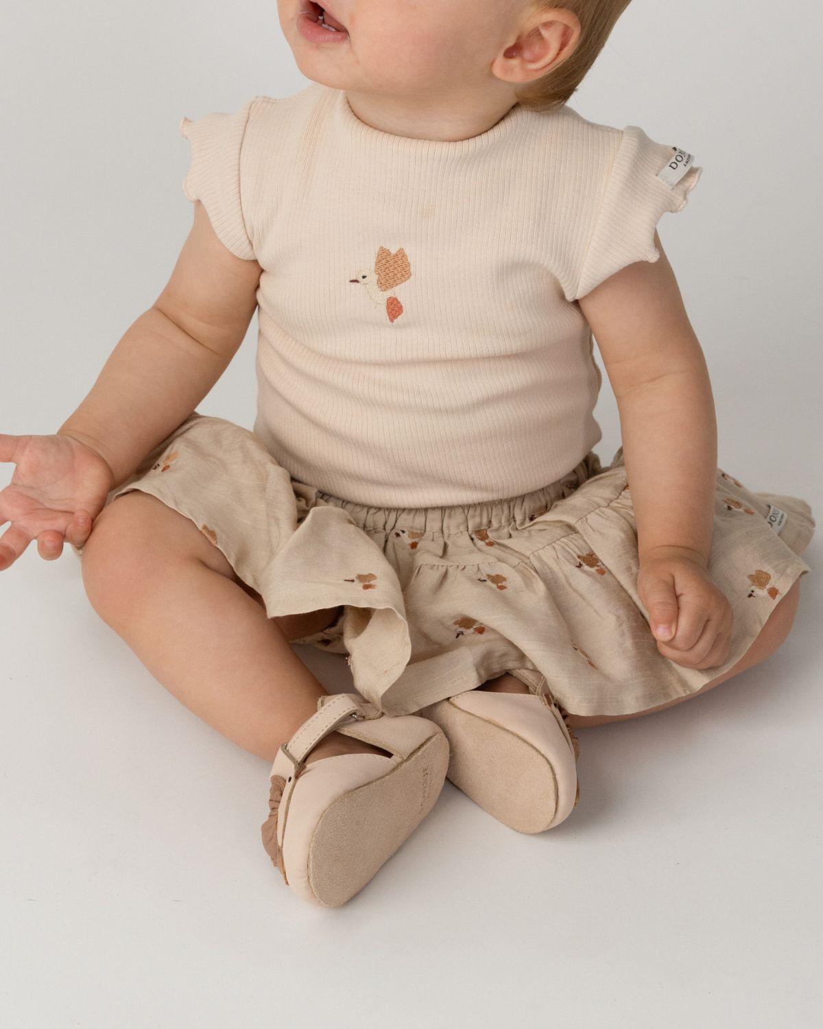 Ysa Skirt | Hummingbirds | Soft Taupe
