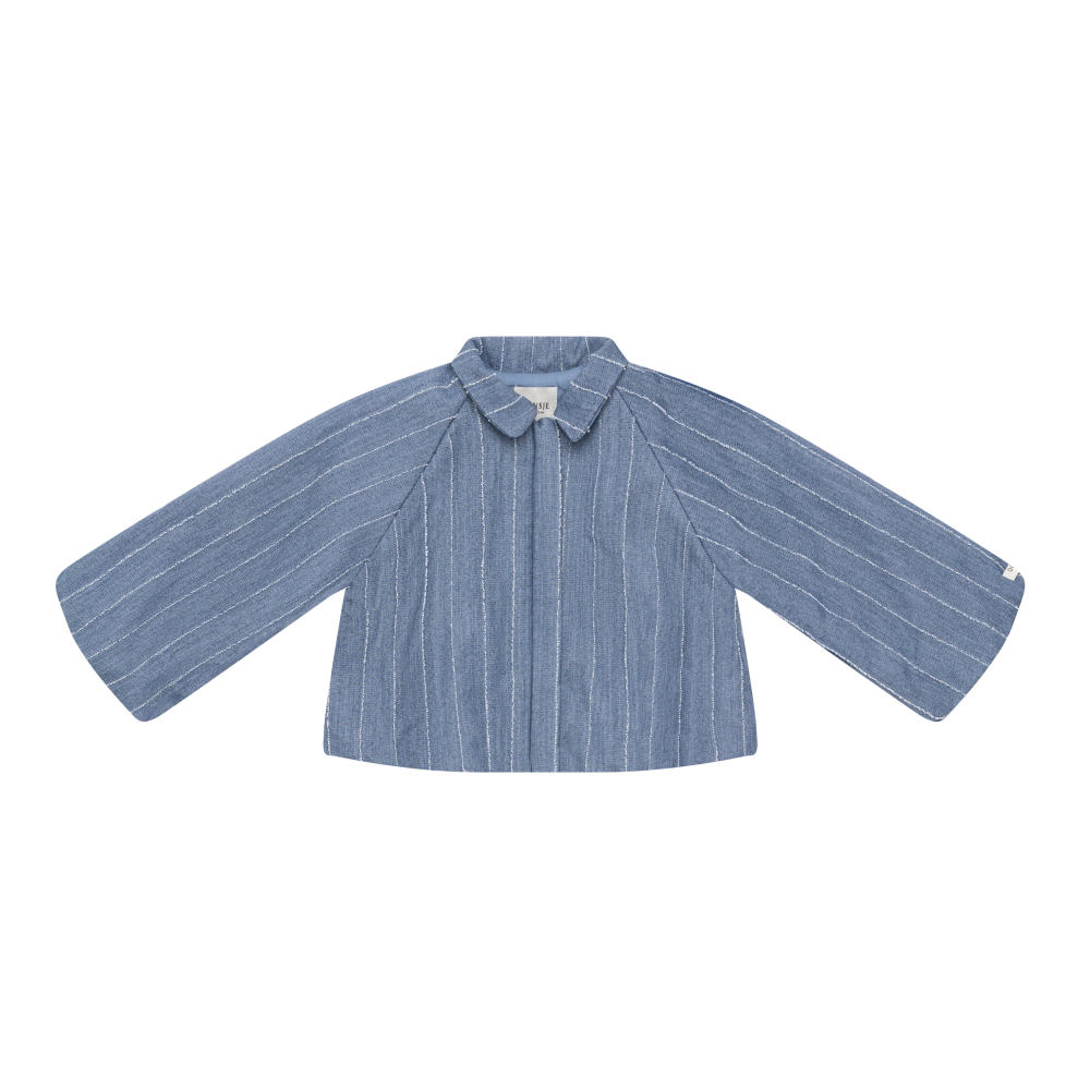 Cyran Jacket | Foggy Blue Striped