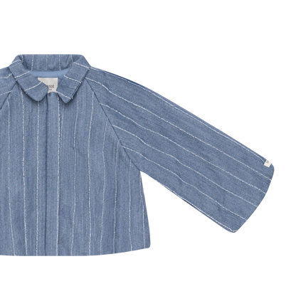 Cyran Jacket | Foggy Blue Striped