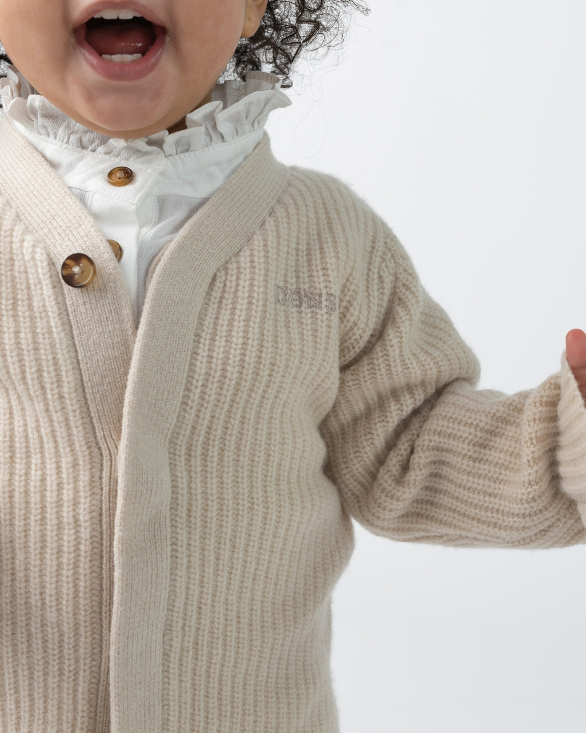 Fennie Merino Wool Cardigan | Soft Sand