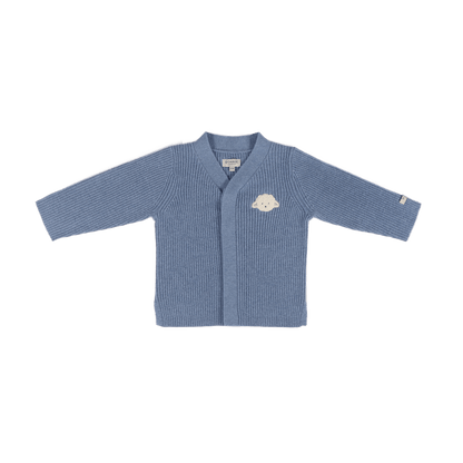 Fennie Merino Wool Cardigan | Lammy | Vintage Blue Melange