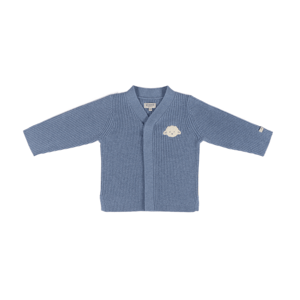 Fennie Merino Wool Cardigan | Lammy | Vintage Blue Melange