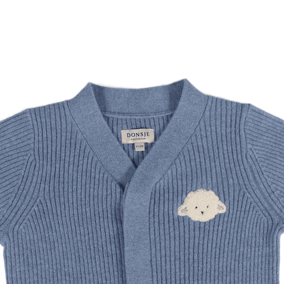 Fennie Merino Wool Cardigan | Lammy | Vintage Blue Melange