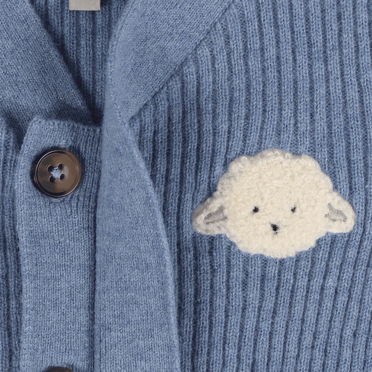 Fennie Merino Wool Cardigan | Lammy | Vintage Blue Melange