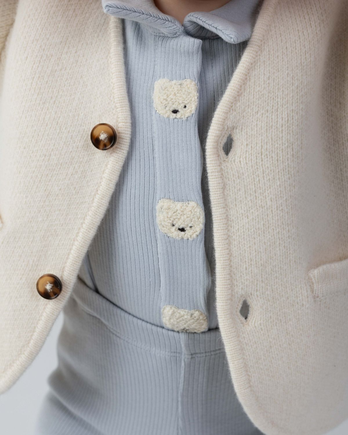 Finnian Bodysuit | Polar Bears | Ice Blue