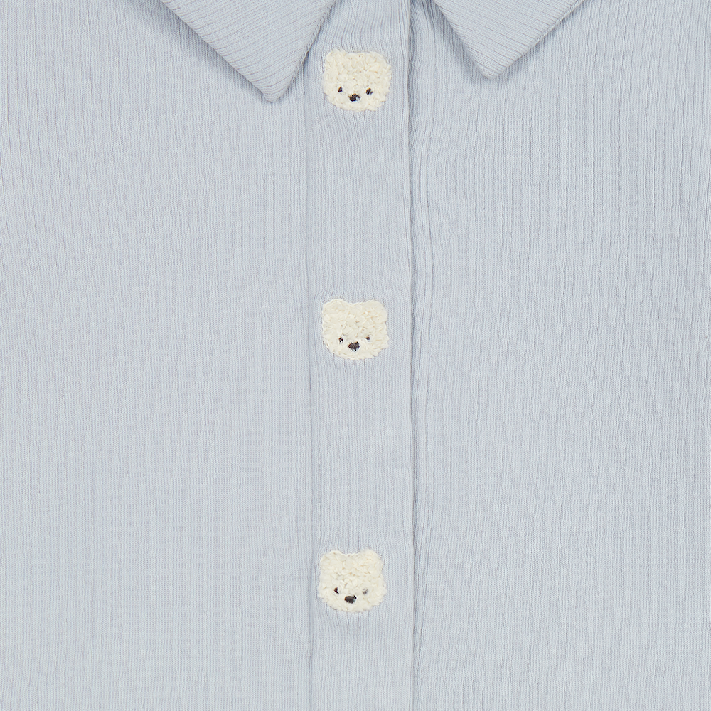 Finnian Bodysuit | Polar Bears | Ice Blue