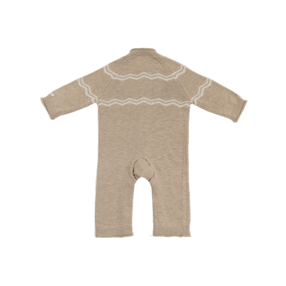 Guillaume Merino Wool Jumpsuit | Bears | Latte Melange