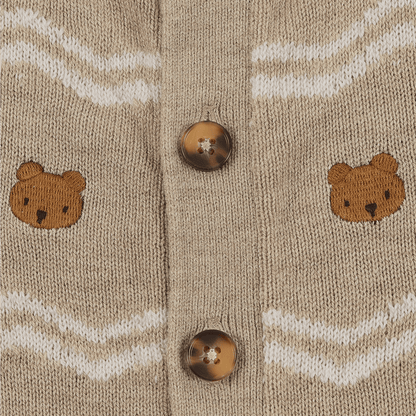 Guillaume Merino Wool Jumpsuit | Bears | Latte Melange