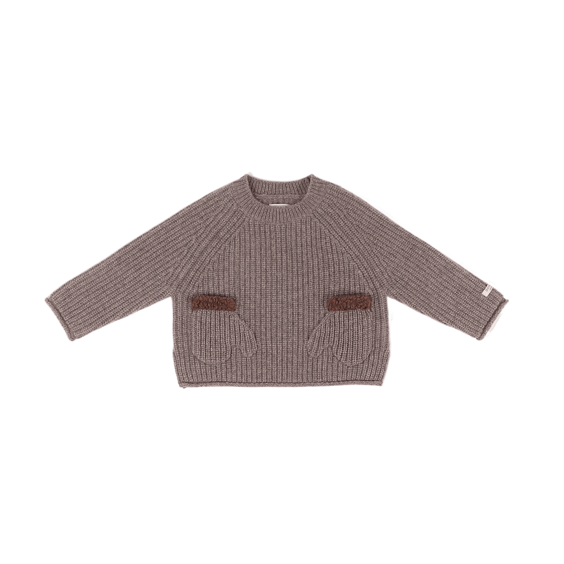Pawien Merino Wool Sweater | Dark Taupe Melange
