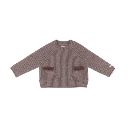Pawien Merino Wool Sweater | Dark Taupe Melange