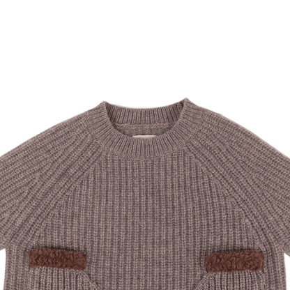 Pawien Merino Wool Sweater | Dark Taupe Melange