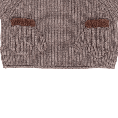 Pawien Merino Wool Sweater | Dark Taupe Melange