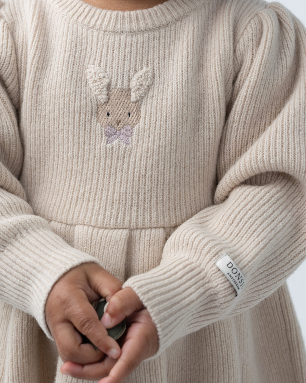 Vikkie Merino Wool Dress | Fluffy Bunny | Soft Sand