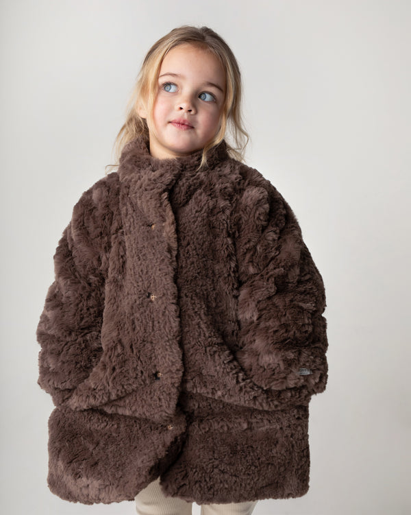 Mila Jacket | Brown Teddy