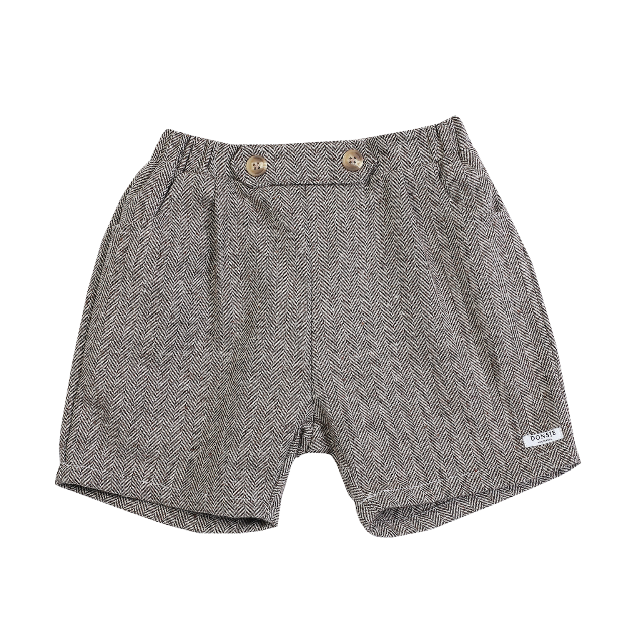 Fifi Shorts | Woody Brown Tweed