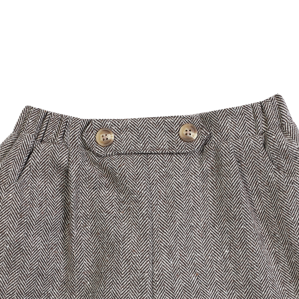 Fifi Shorts | Woody Brown Tweed