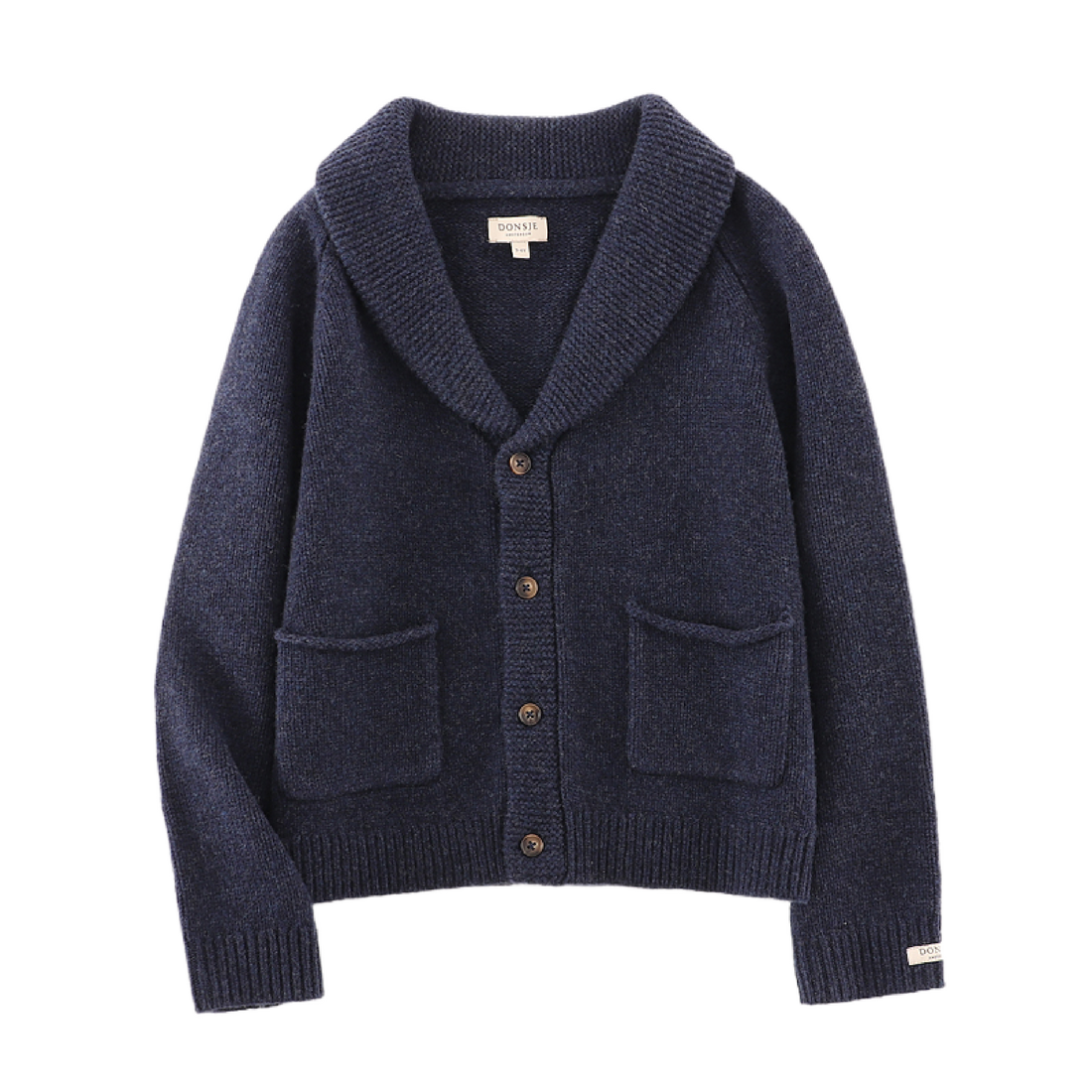 Kicher Merino Wool Cardigan | Blue Marine Melange