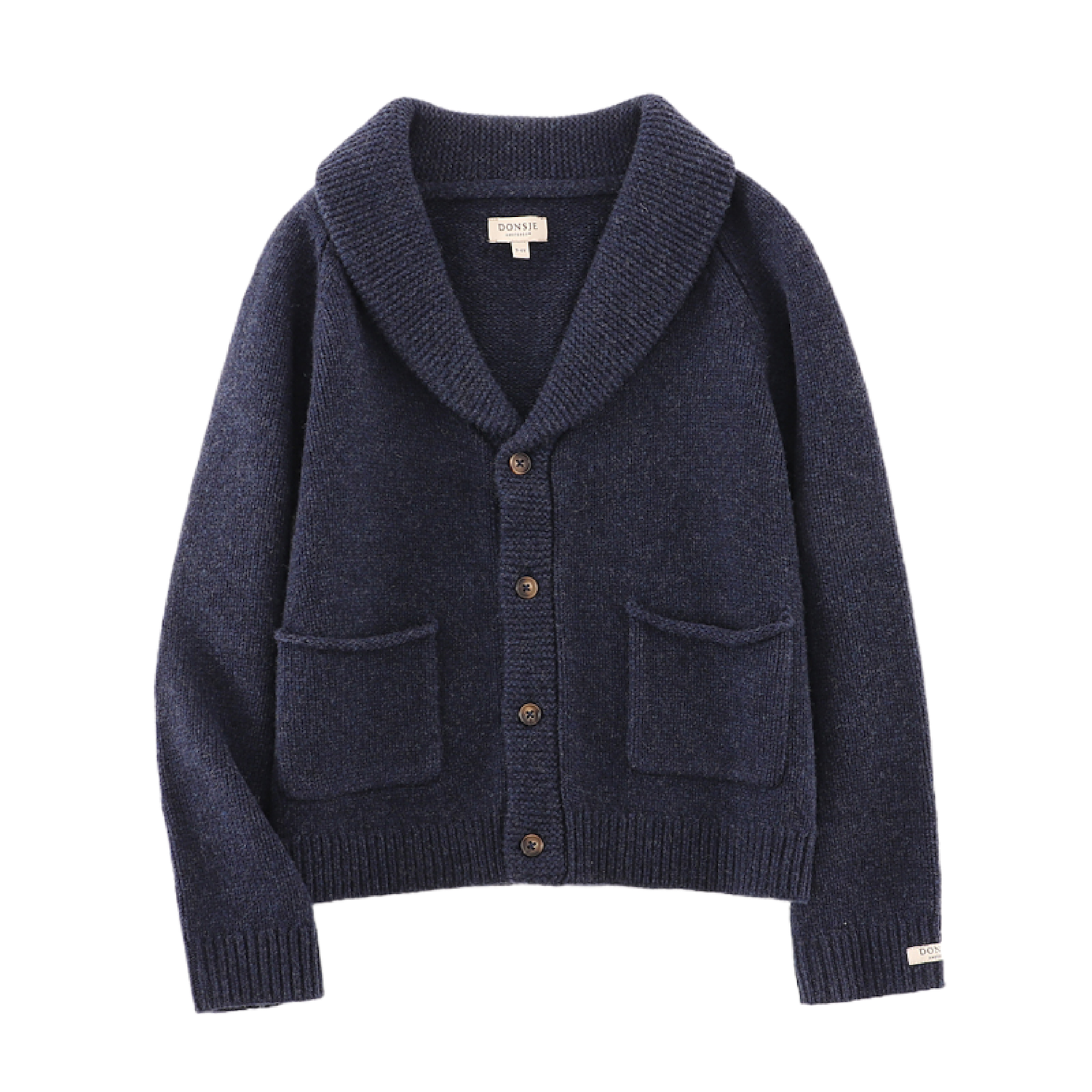 Kicher Merino Wool Cardigan | Blue Marine Melange