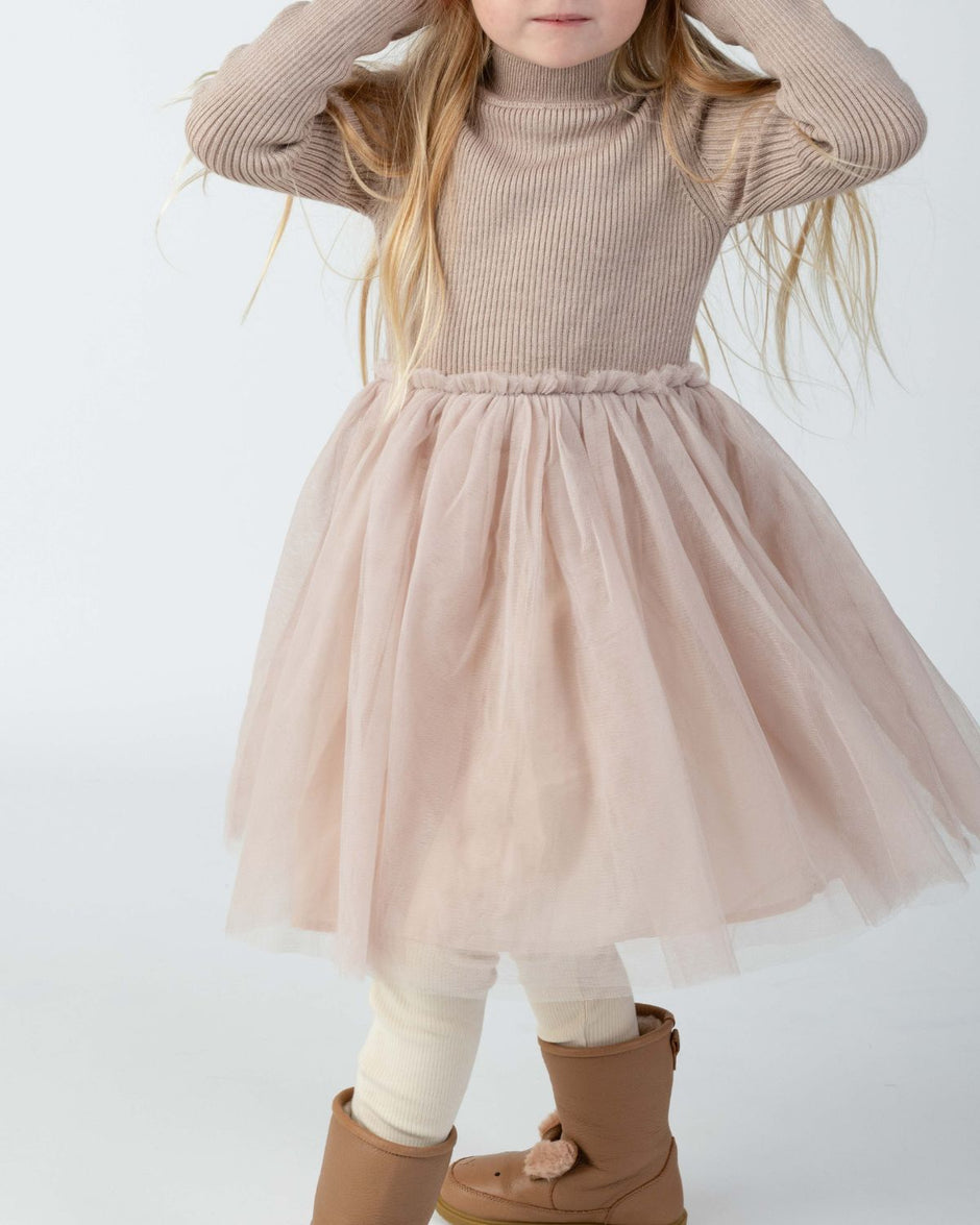 Donsje Amsterdam Dilan Kids Girls Dress In Taupe main image 1