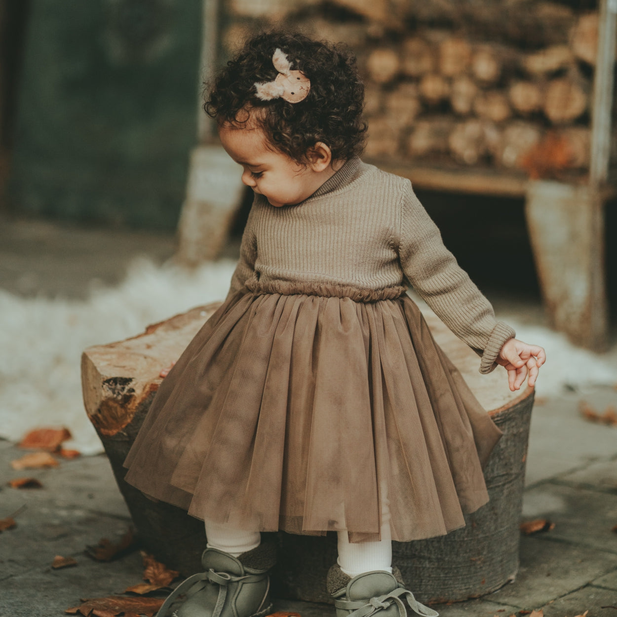 Lotus Dress Warm Stone – Donsje Amsterdam