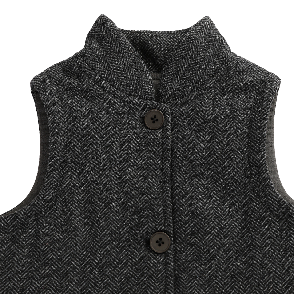 Dark grey 2025 tweed waistcoat