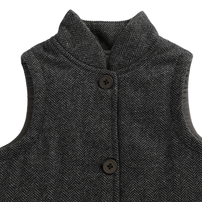 Thur Tweed Waistcoat | Dark Grey Tweed