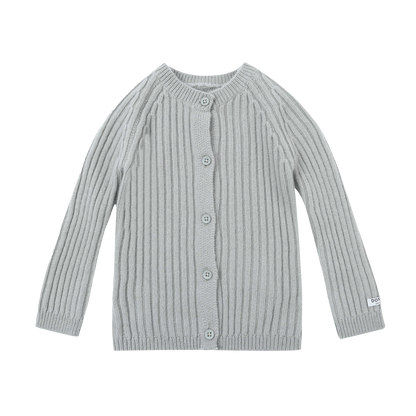 Perino Merino Wool Cardigan | Silvery Sage Melange