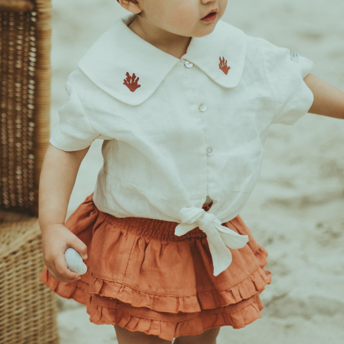 Jill Linen Blouse | Coral | Soft Lily