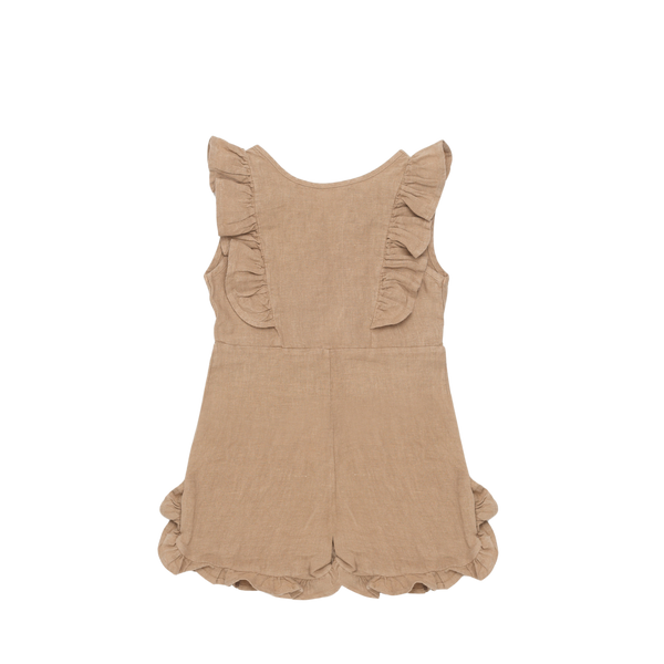 Kiki Linen Playsuit | Latte