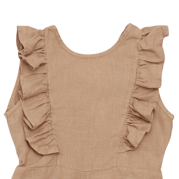 Kiki Linen Playsuit | Latte