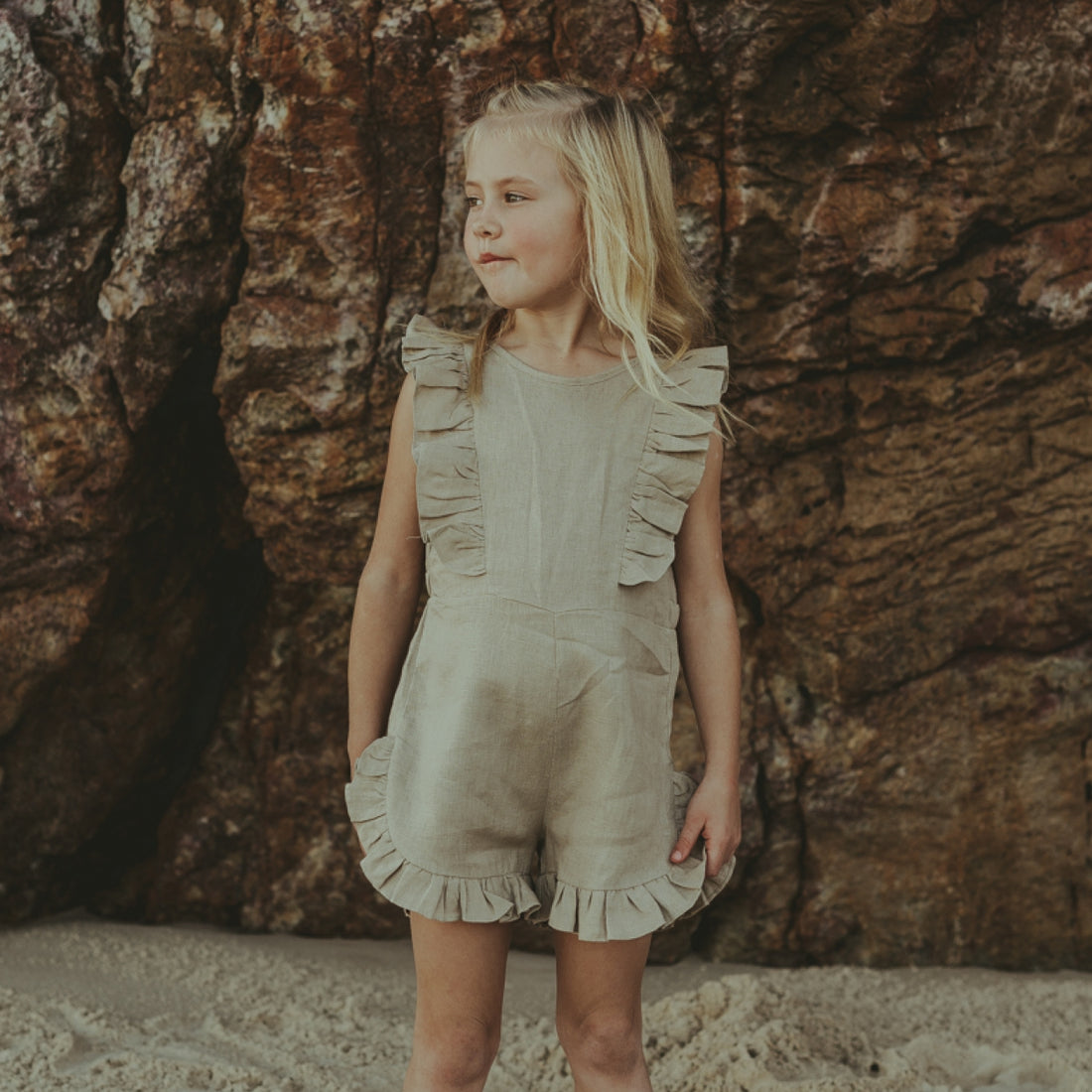 Kiki Linen Playsuit | Dune