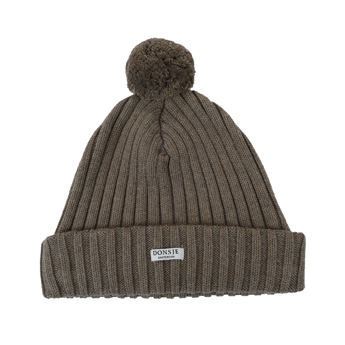 Poppom Hat | Dusty Brown Melange
