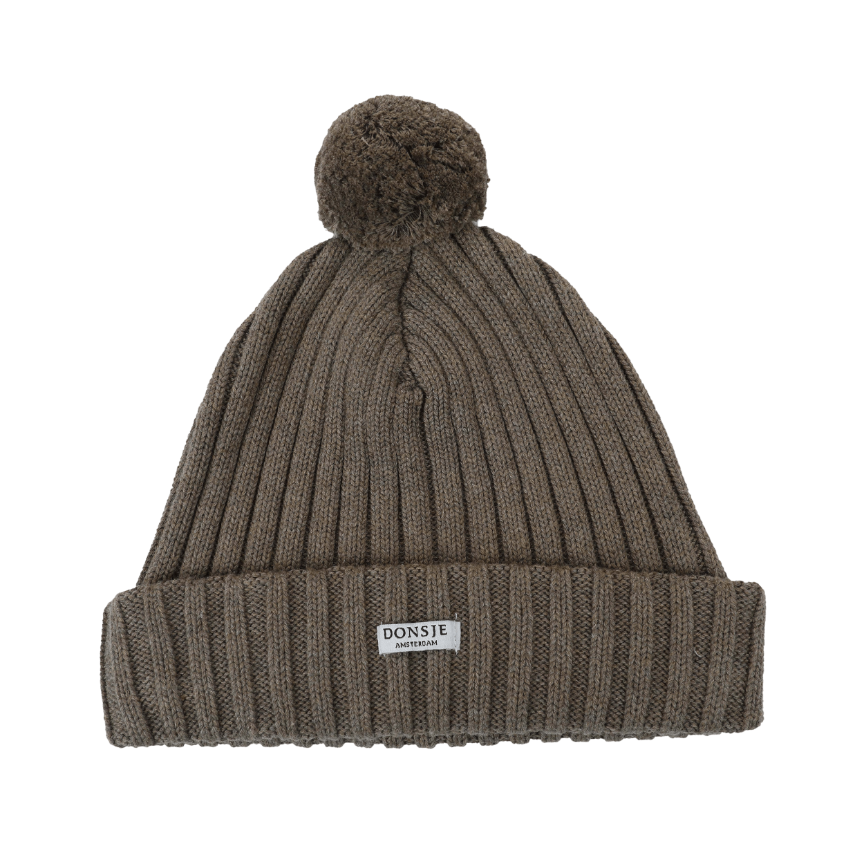 Poppom Hat | Dusty Brown Melange