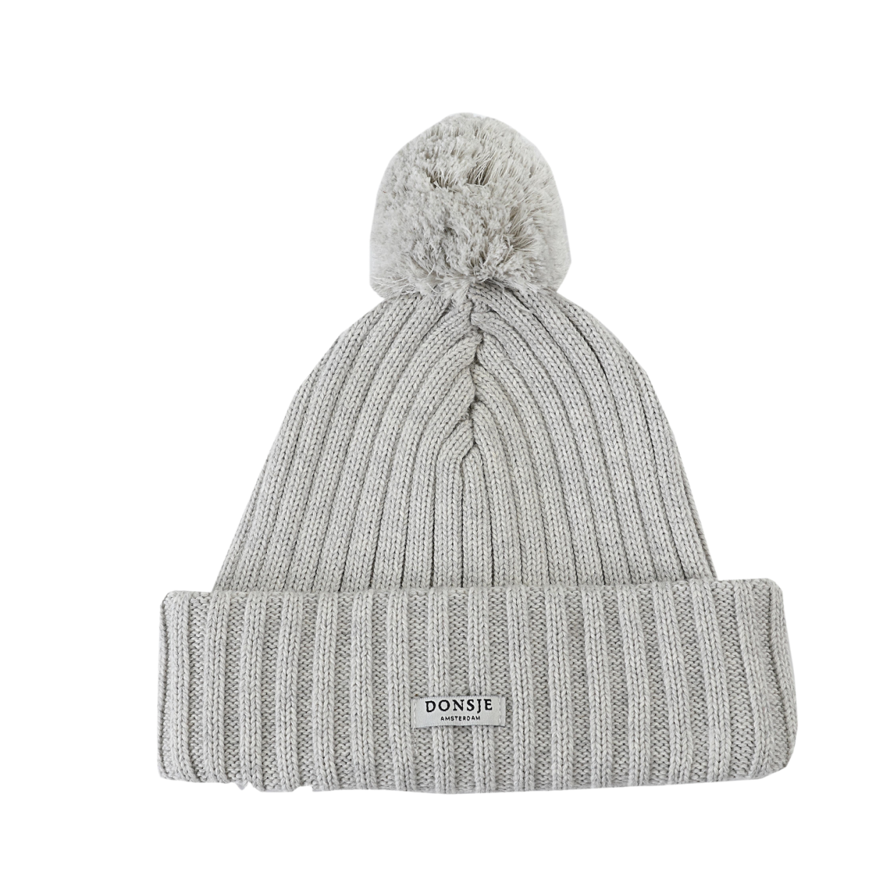 Poppom Hat | Pale Grey Melange