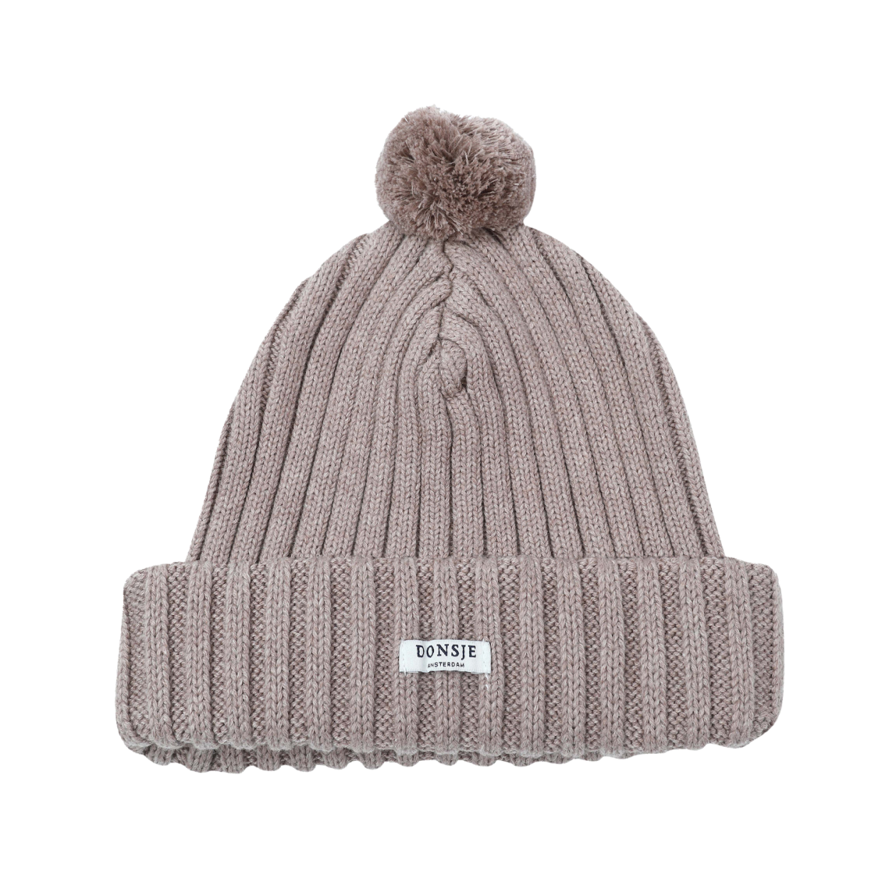 Poppom Hat | Grey Beige Melange