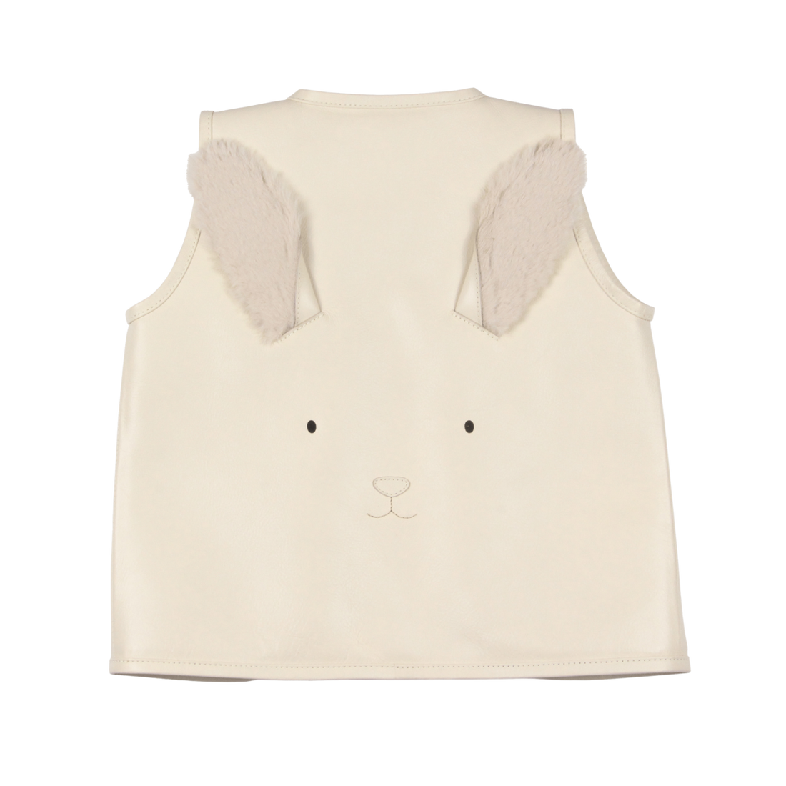 Noa Gilet | Snow Bunny | Cream Leather