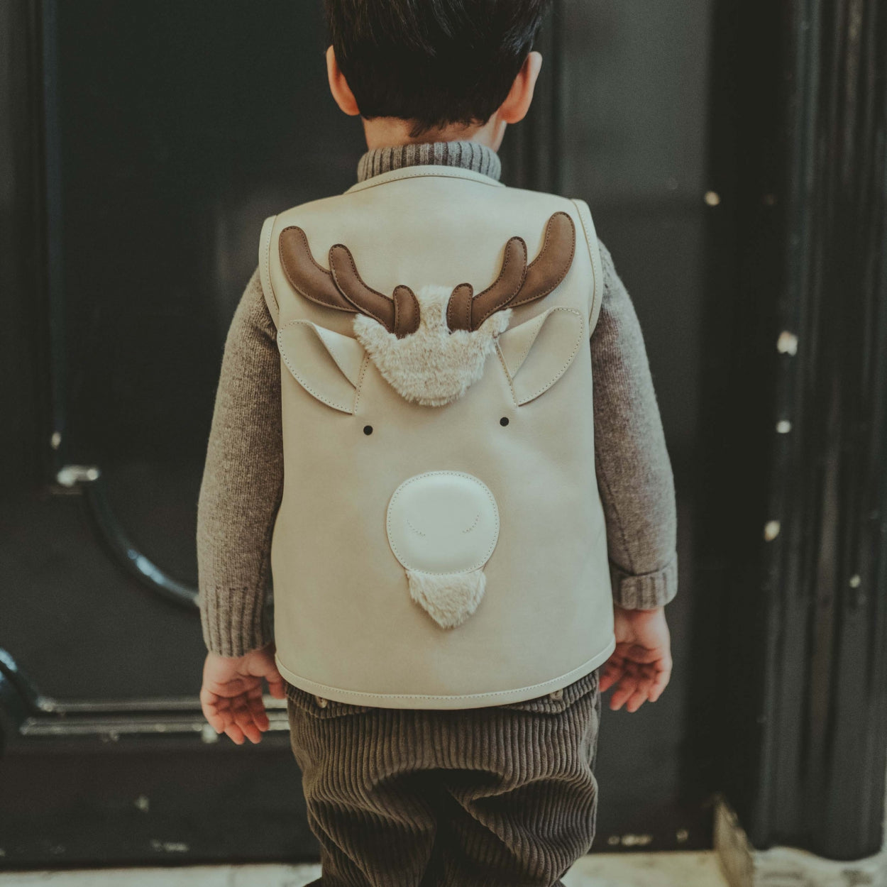 Noa Gilet | Reindeer | Ivory Classic Leather