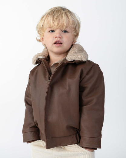 Yuki Leather Jacket | Bear | Cognac Leather