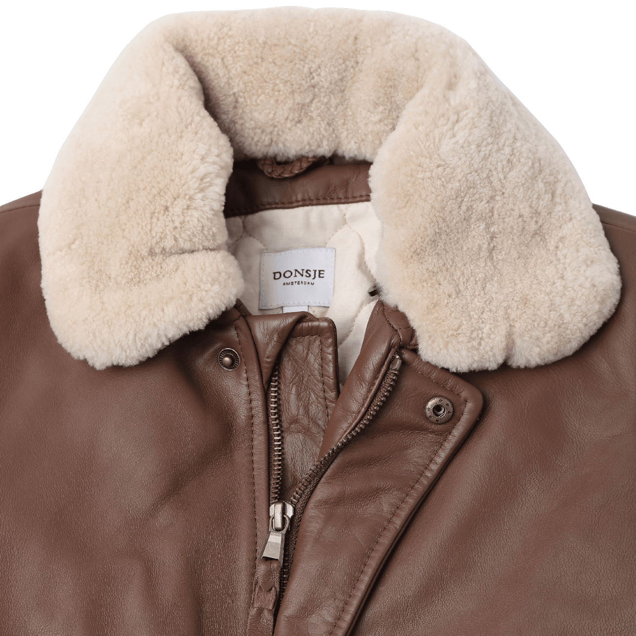 Yuki Leather Jacket | Bear | Cognac Leather