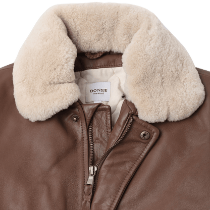 Yuki Leather Jacket | Bear | Cognac Leather