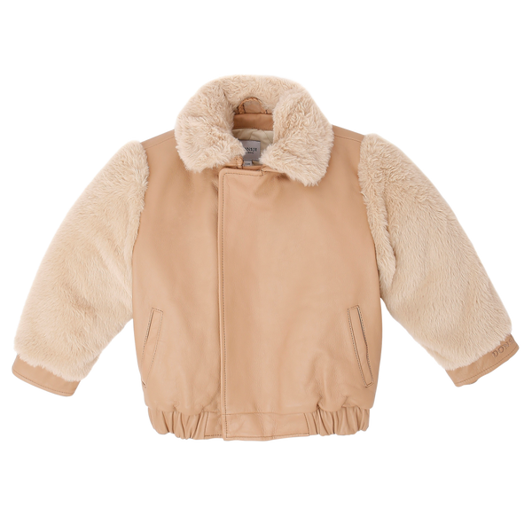 Yuki Leather Jacket | Fluffy Bunny | Light Rust Leather