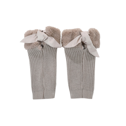 Gina Leg Warmers | Taupe Teddy