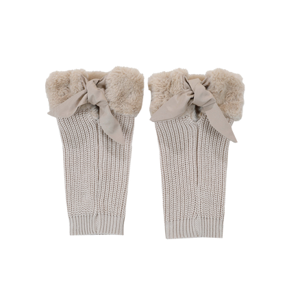 Gina Leg Warmers | Light Teddy