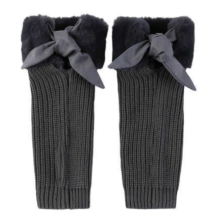 Gina Leg Warmers | Blue Grey Teddy