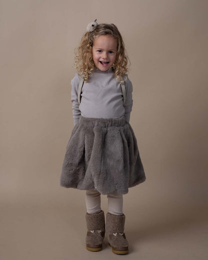 Isabelle Skirt | Dark Taupe Teddy