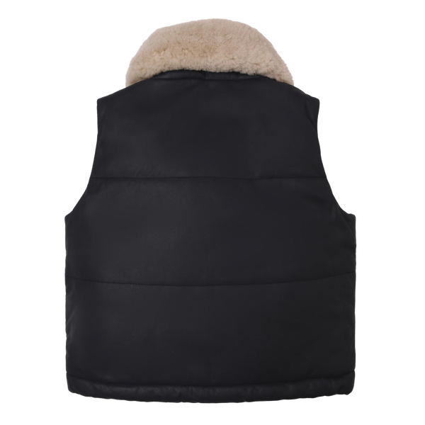 Bees Leather Bodywarmer | Navy Leather