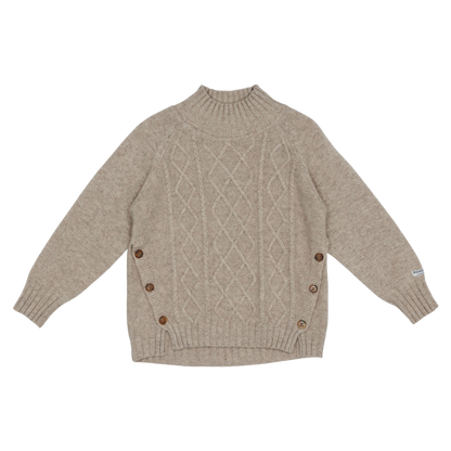 Jos Merino Wool Sweater | Taupe Melange